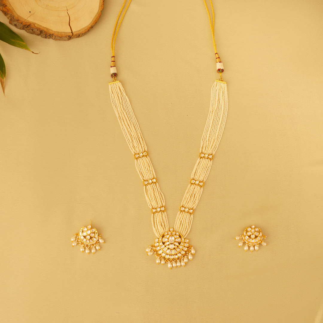 Hardley Gold Long Kundan Set zevarbygeeta