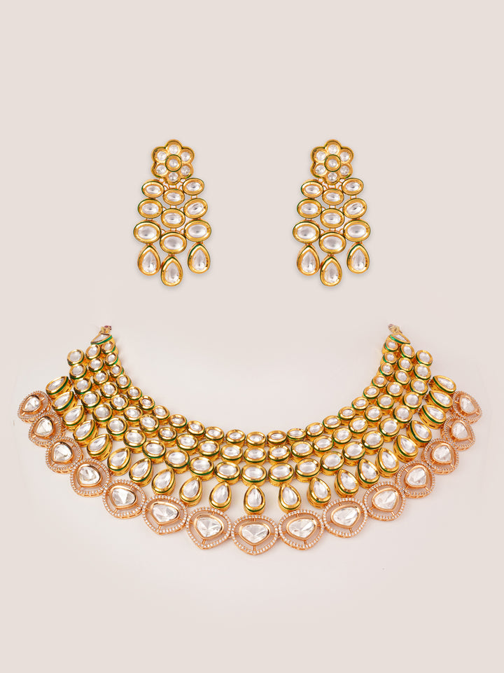 Adhira Kundan Polki Necklace Set