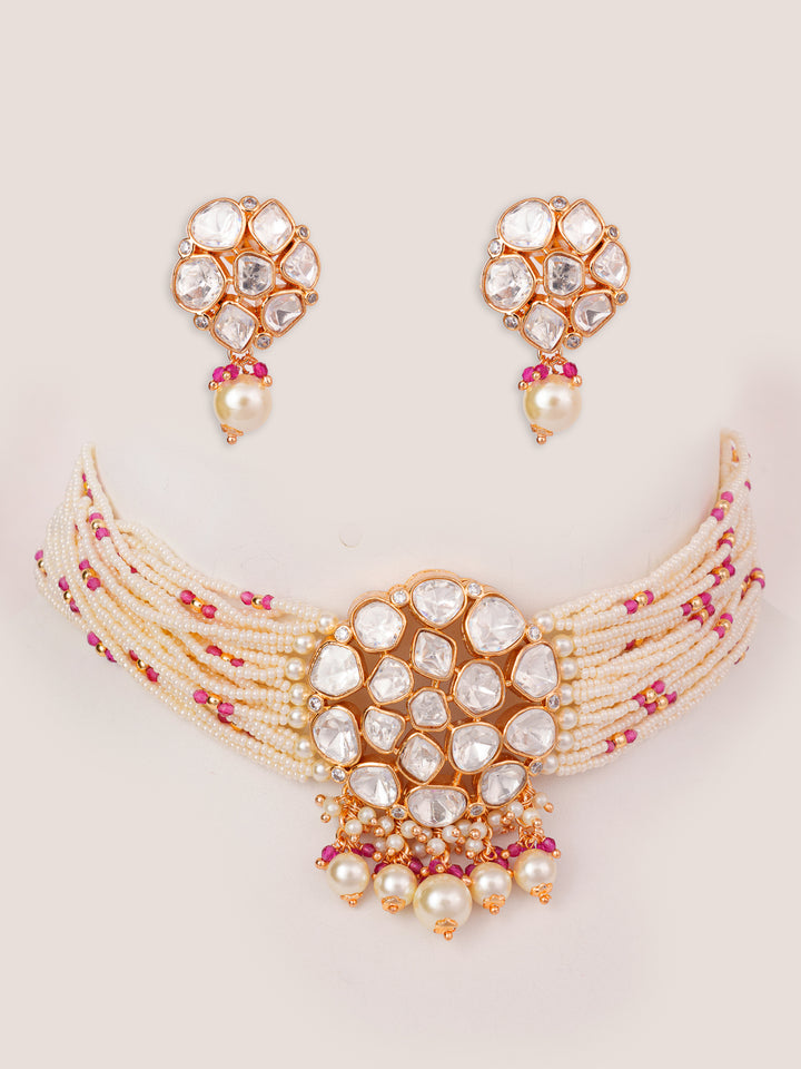 Vrishti Red Kundan Choker