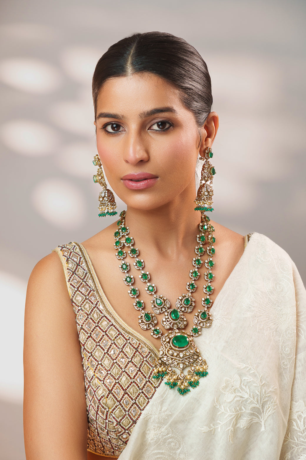 Rumami Green Polki Long Set