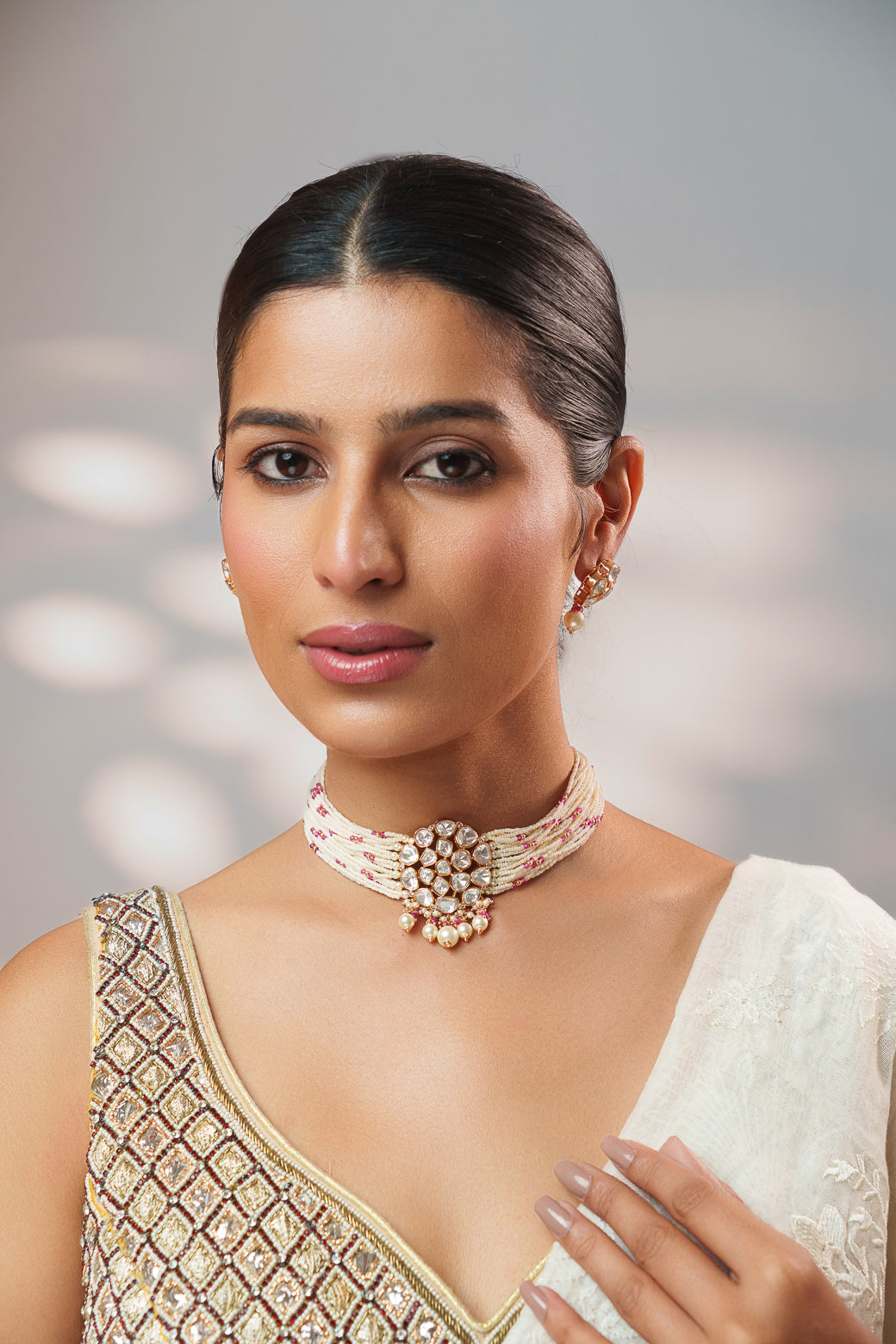 Vrishti Red Kundan Choker
