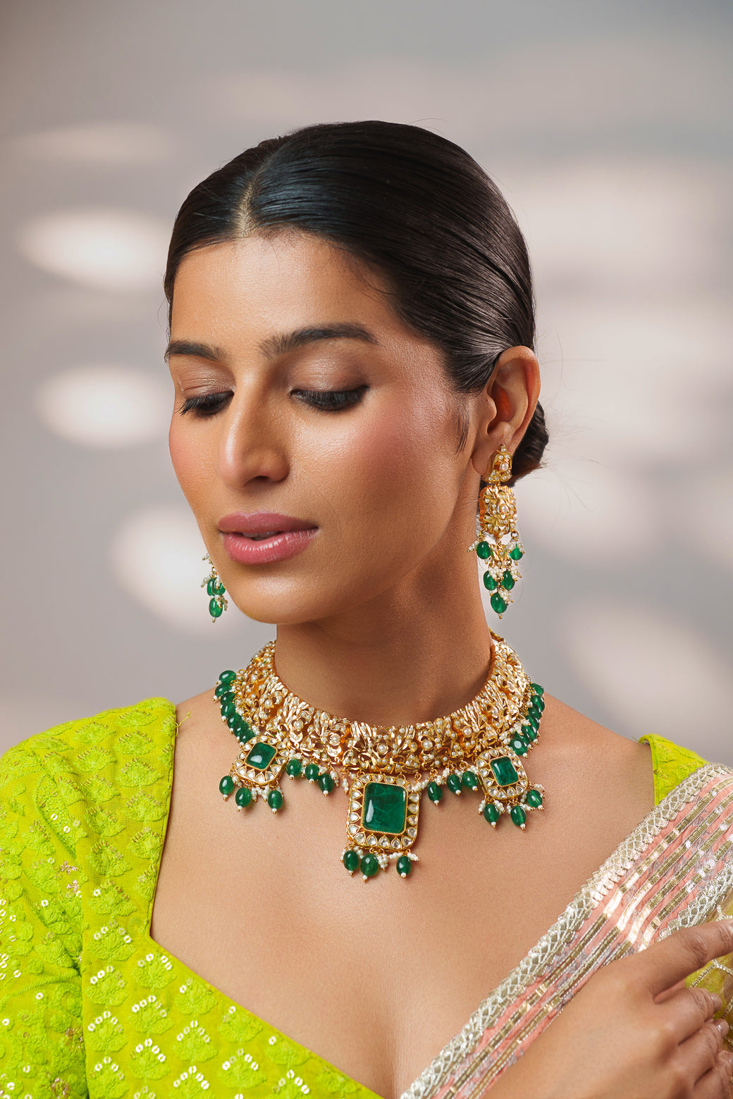 Shiva Kundan Jadau Necklace Set