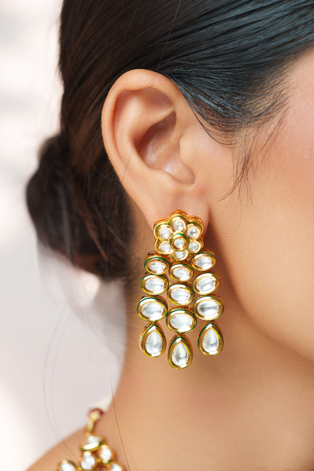 Adhira Kundan Polki Necklace Set