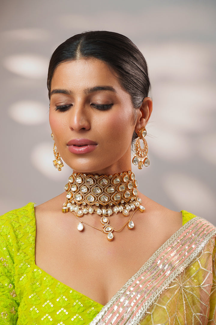 Varsha Moissanite Polki Choker