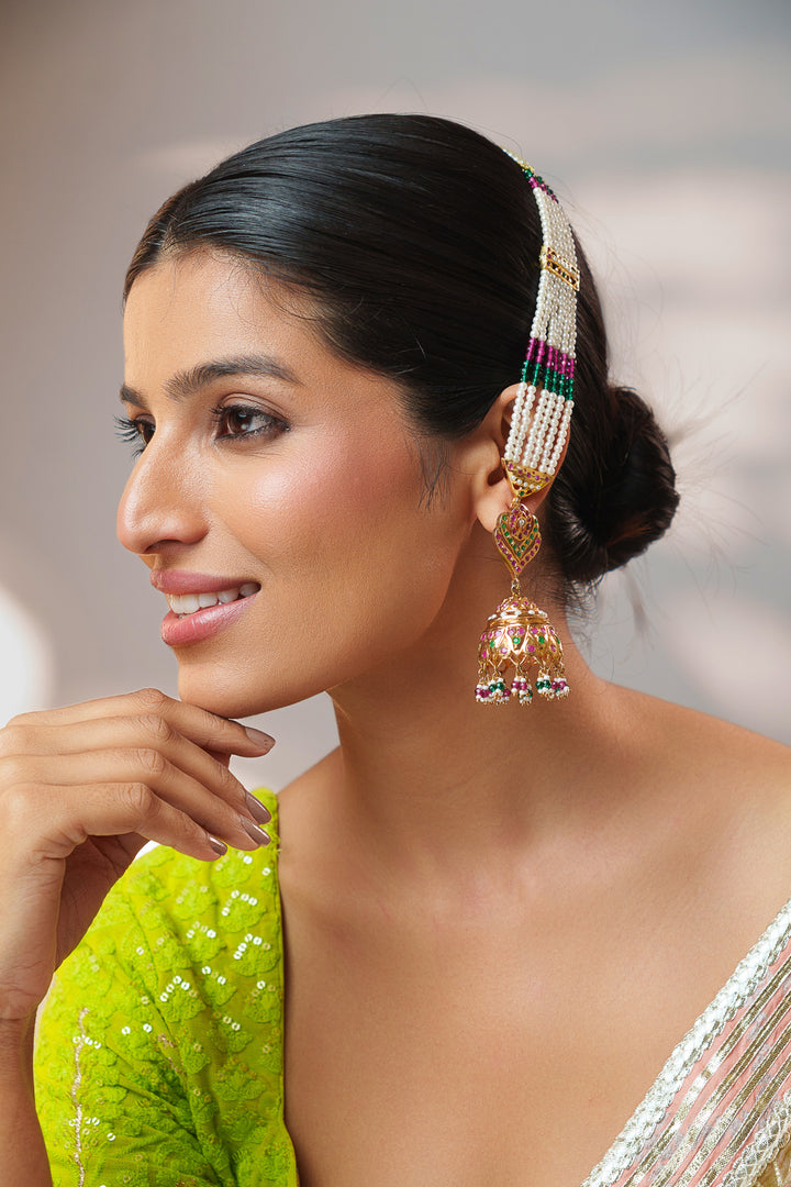 Sharanya Kundan Jadau Jhumkas