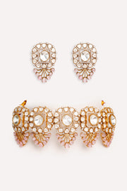 Anura Pink Kundan Choker Set