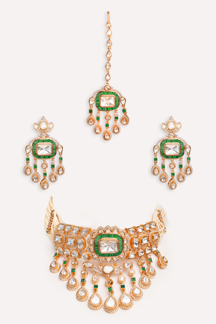 Ihita Green Kundan Choker