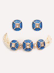 Laya Blue Kundan Choker Set