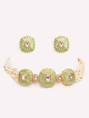 Laya Mint Green Kundan Choker Set