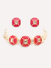Laya Pink Kundan Choker Set