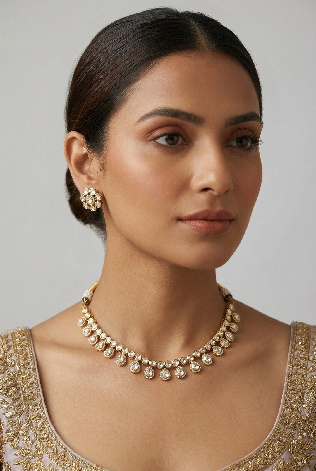 Nirvi Moissanite Necklace Set