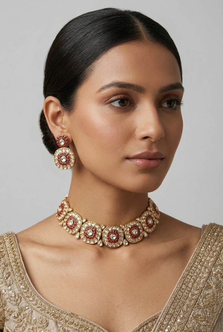Sarayu Pink Kundan Choker