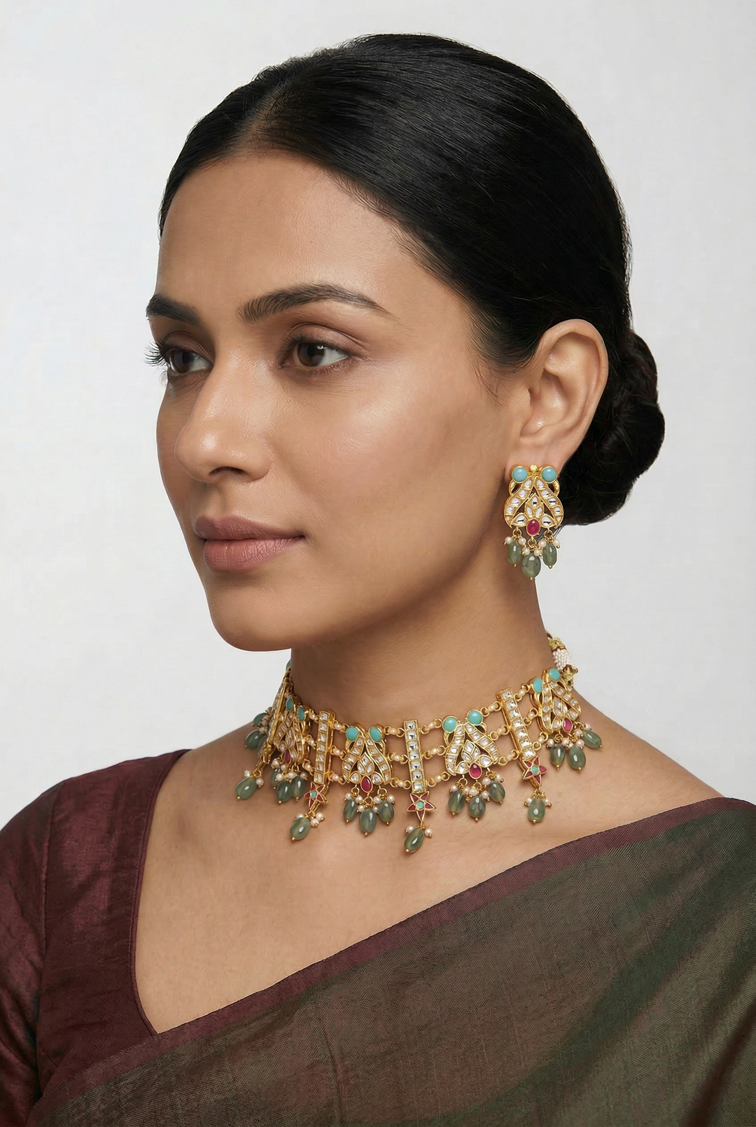 Nishya Multicolor Kundan Choker