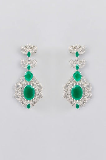 Neeru Big Diamond Necklace set zevarbygeeta