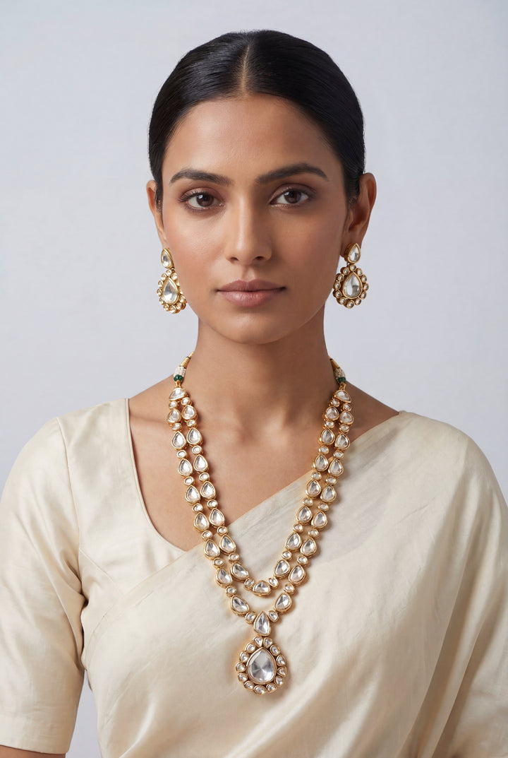 Ira Gold Finish Moissanite Long Set