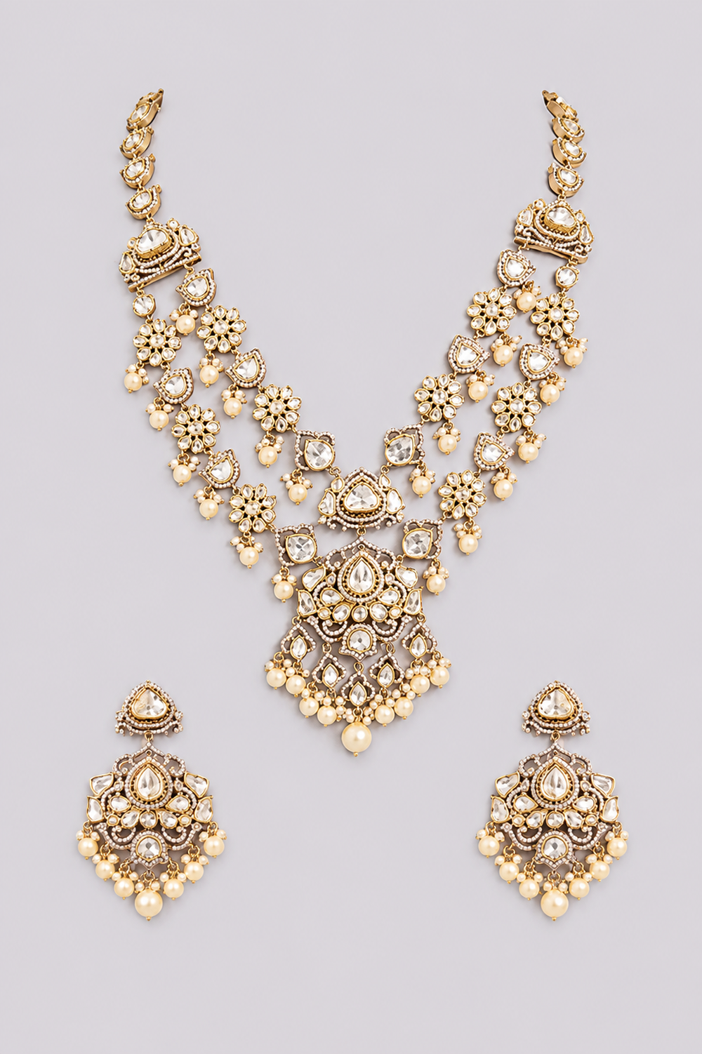 Renu Two Tone Polki Long Set - alternate view