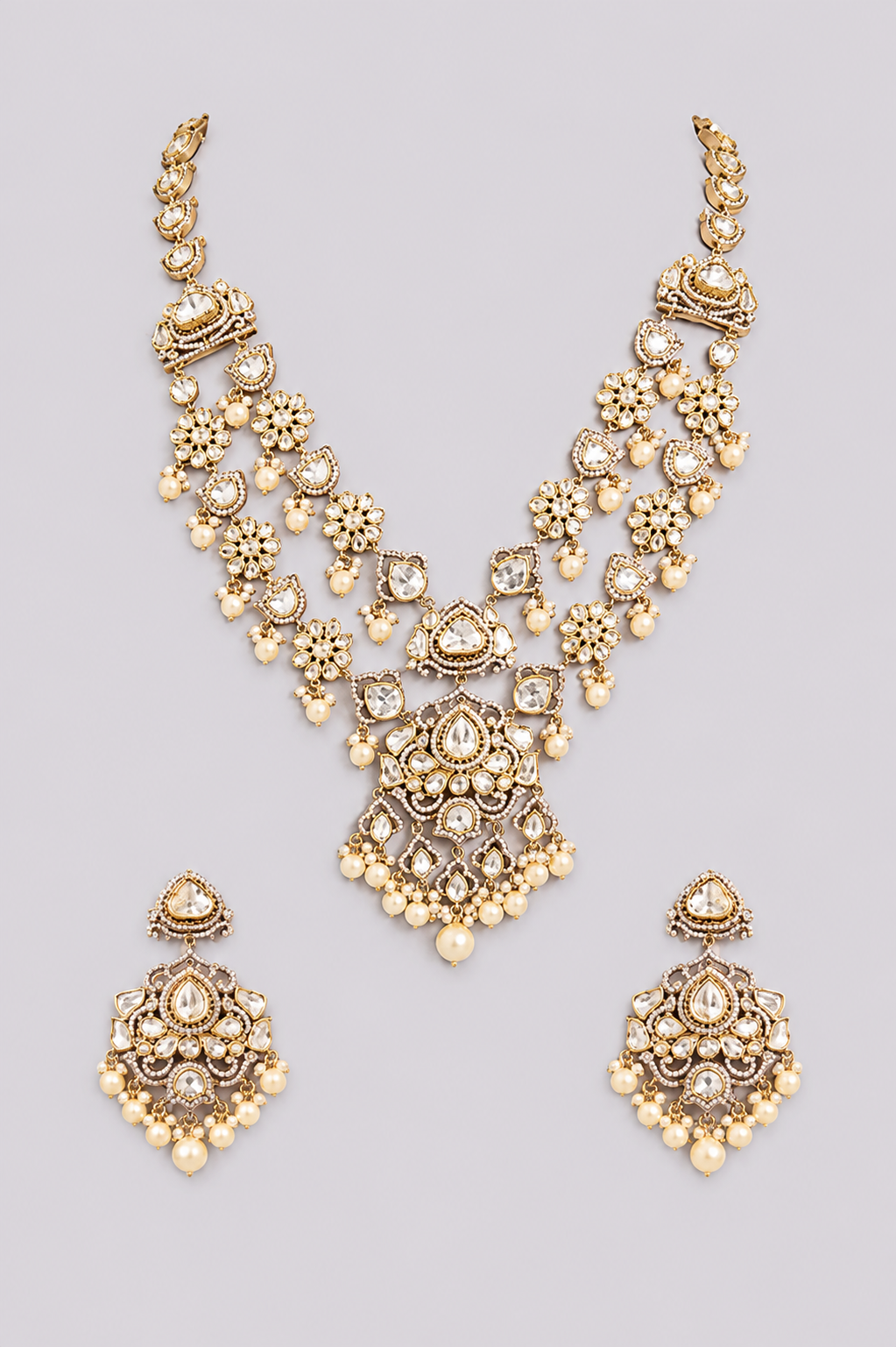 Renu Two Tone Polki Long Set
