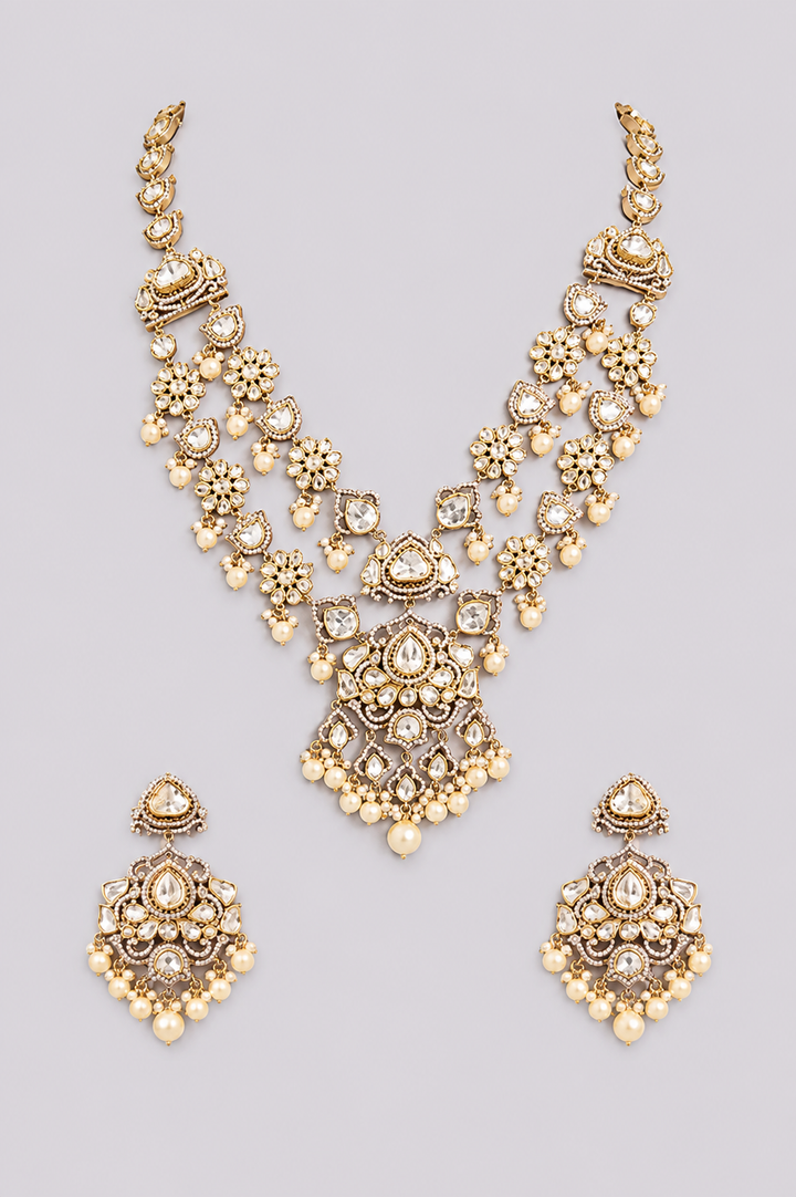 Renu Two Tone Polki Long Set