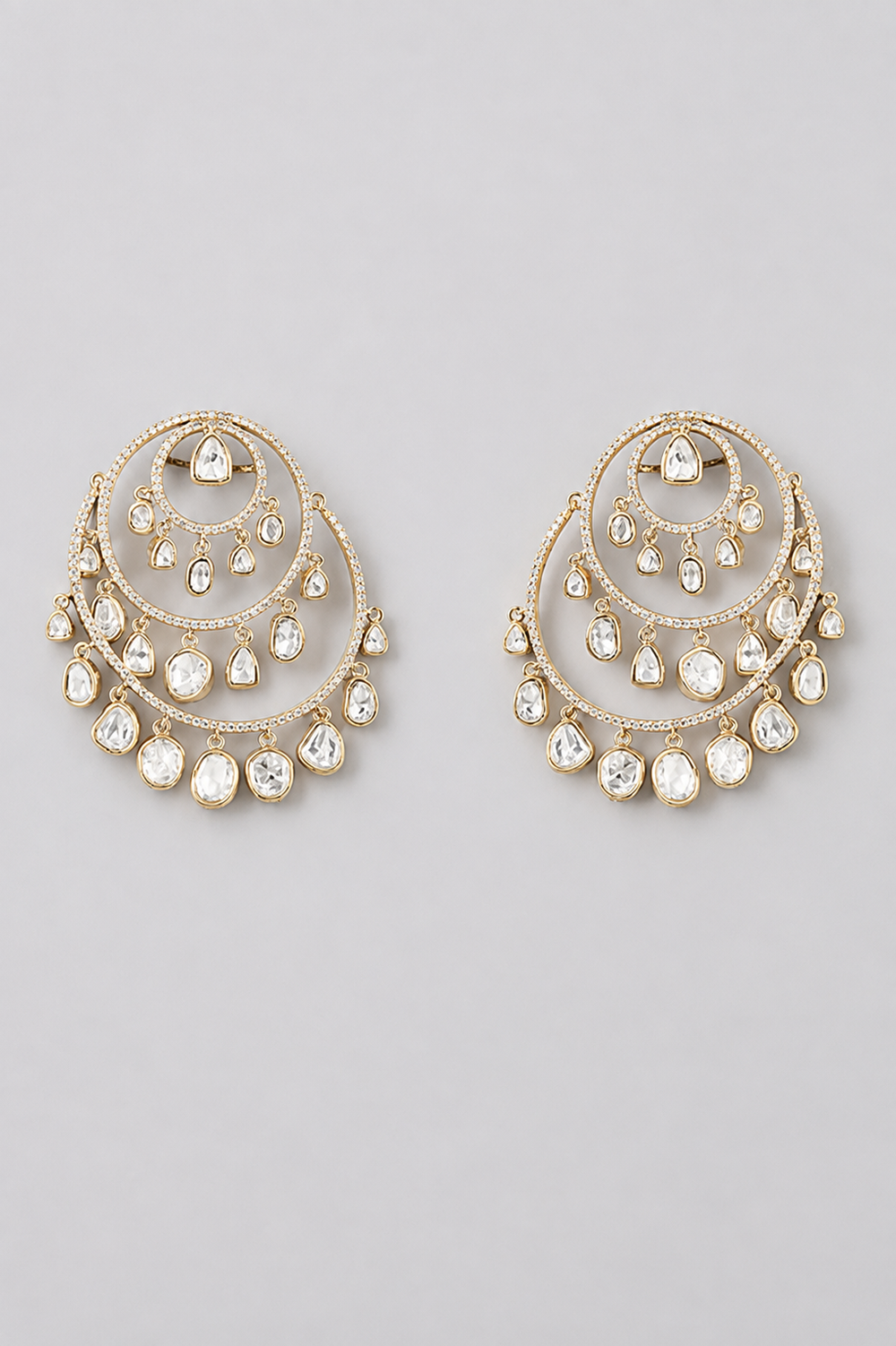 Anjuni Two Tone Finish Polki Chandbalis - alternate view