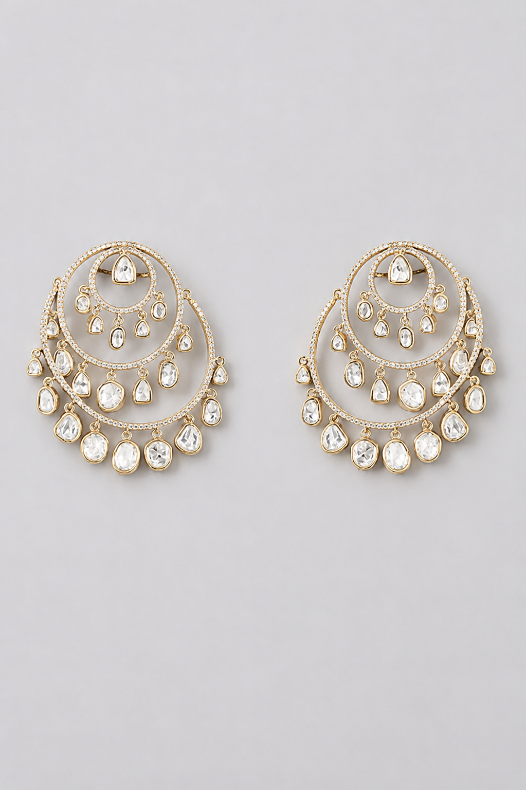 Anjuni Two Tone Finish Polki Chandbalis