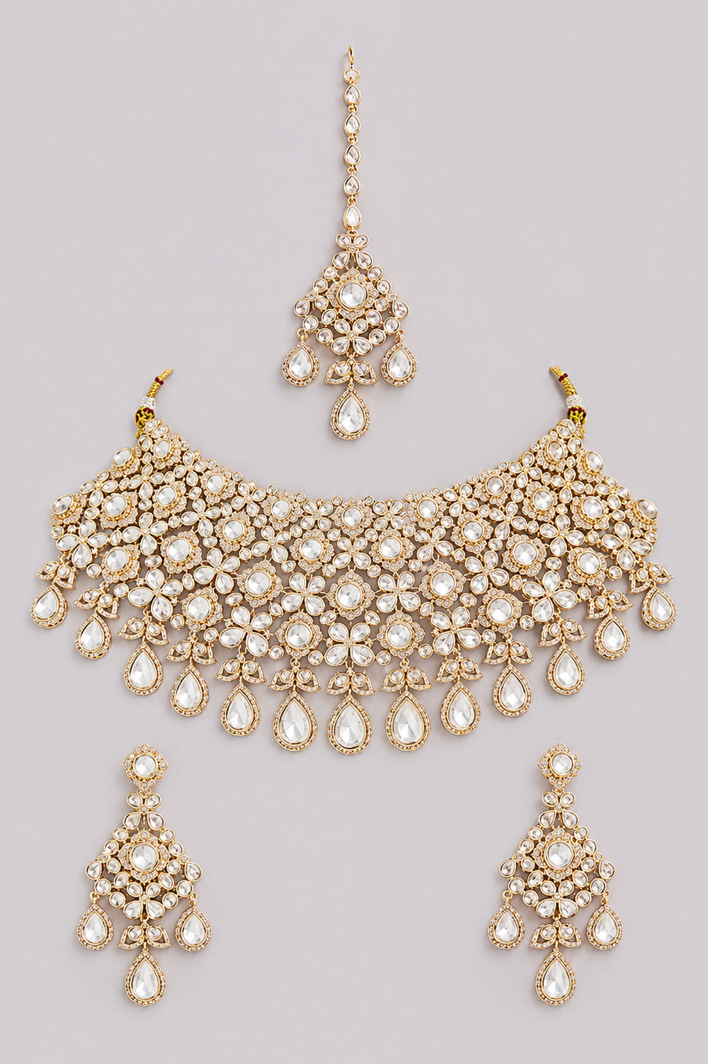 Saanjhika Gold Plated Kundan Bridal Set - alternate view