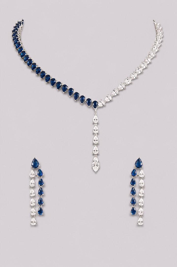 Taarika Sapphire Diamond Necklace Set