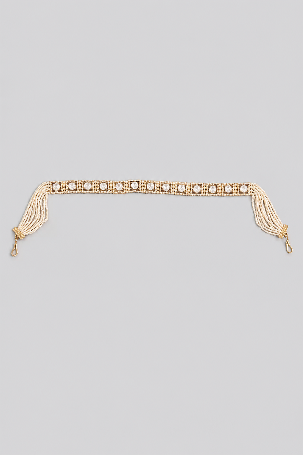 Surangana Pearl Gold Finish Kundan Sheeshpatti - alternate view