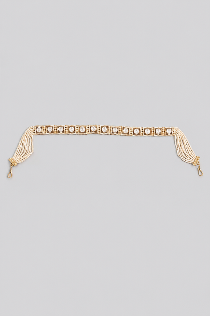 Surangana Pearl Gold Finish Kundan Sheeshpatti