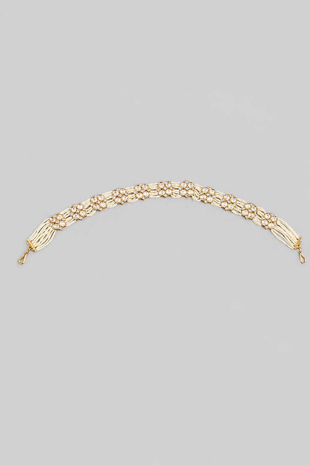 Vatsala Pearl Gold Finish Kundan Sheeshpatti - alternate view