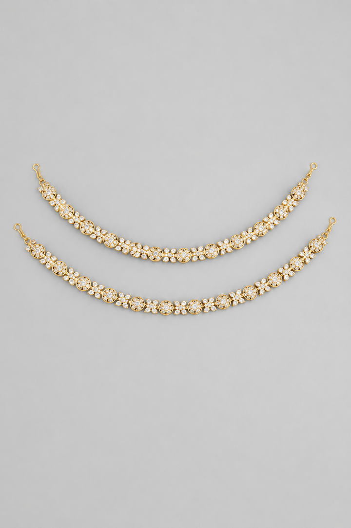 Tara Gold Finish Kundan Polki Anklets