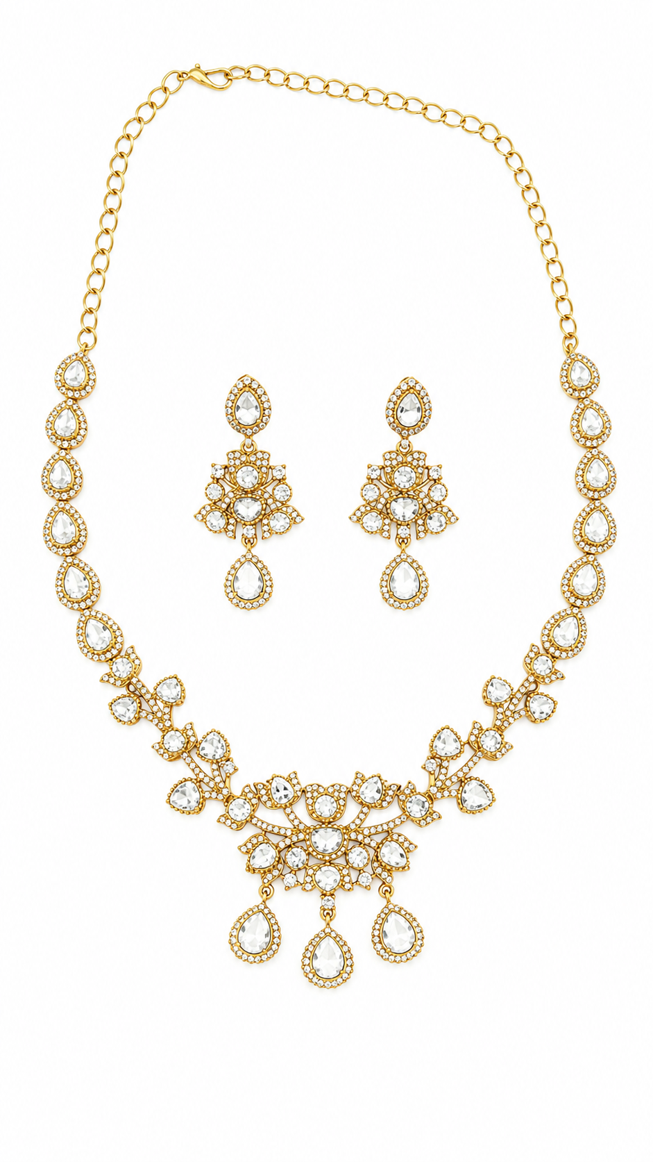 Prishali Gold Plated Kundan Necklace Set - alternate view