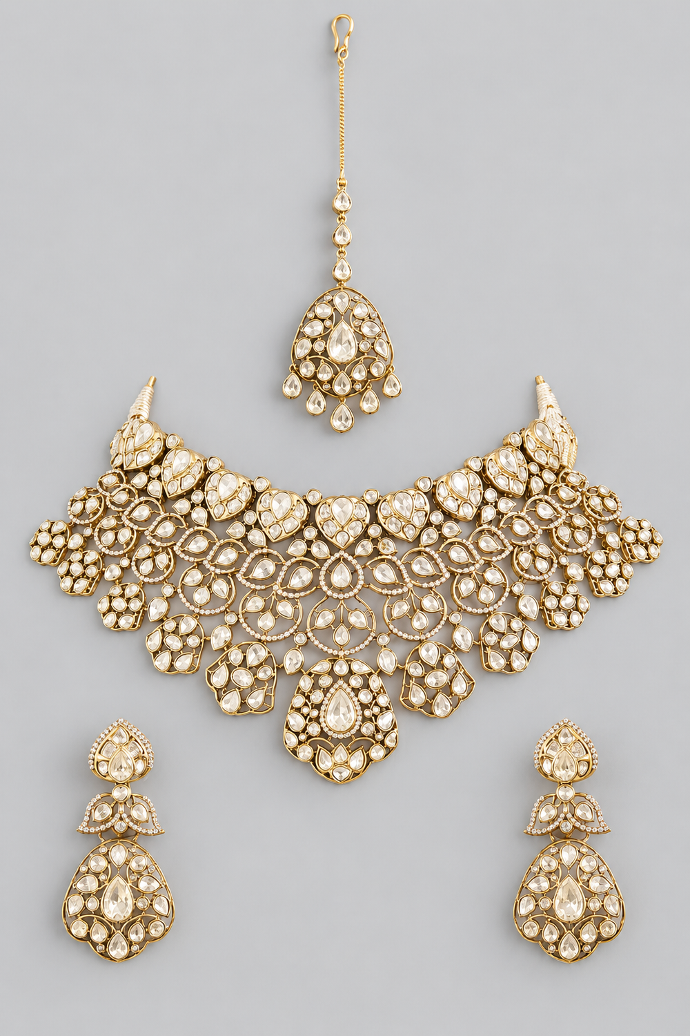 Indulekha Gold Plated Kundan Bridal Set - alternate view