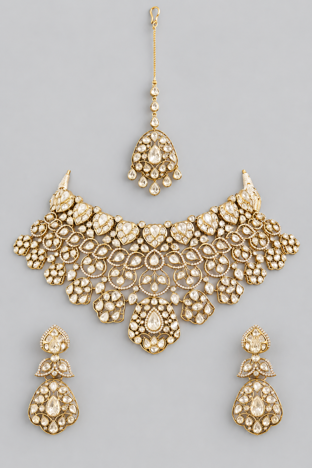 Indulekha Gold Plated Kundan Bridal Set