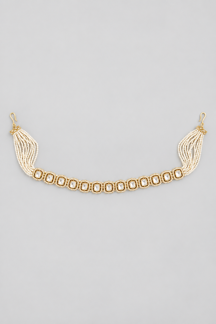 Akshita Pearl Gold Finish Kundan Sheeshpatti