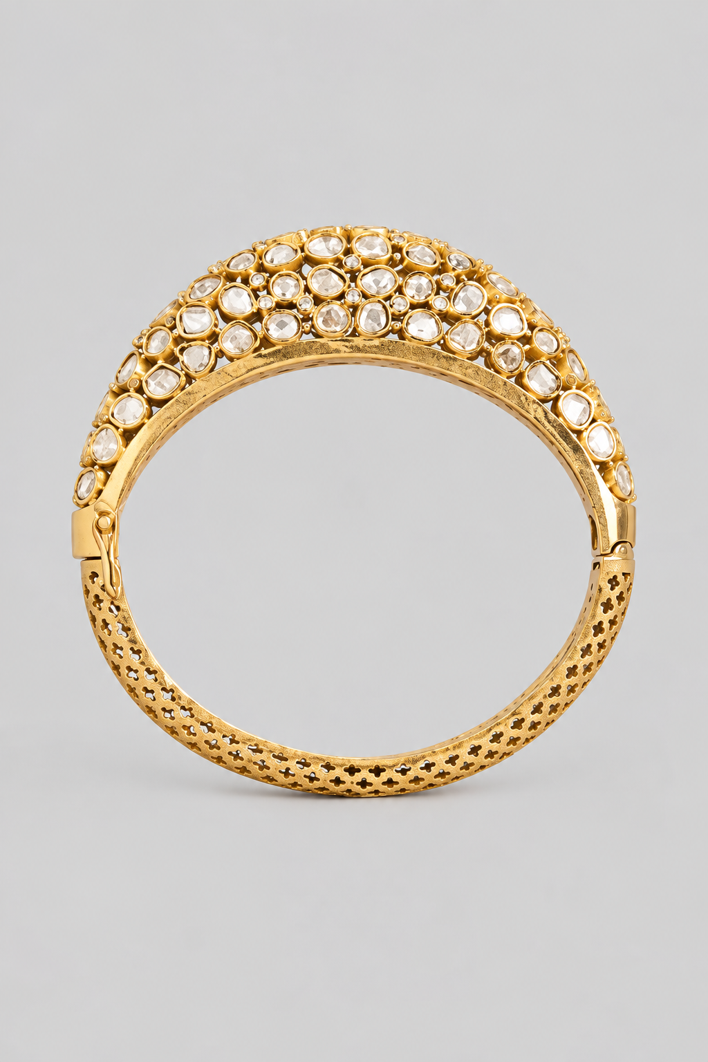 Pavani Gold Finish Moissanite Kada
