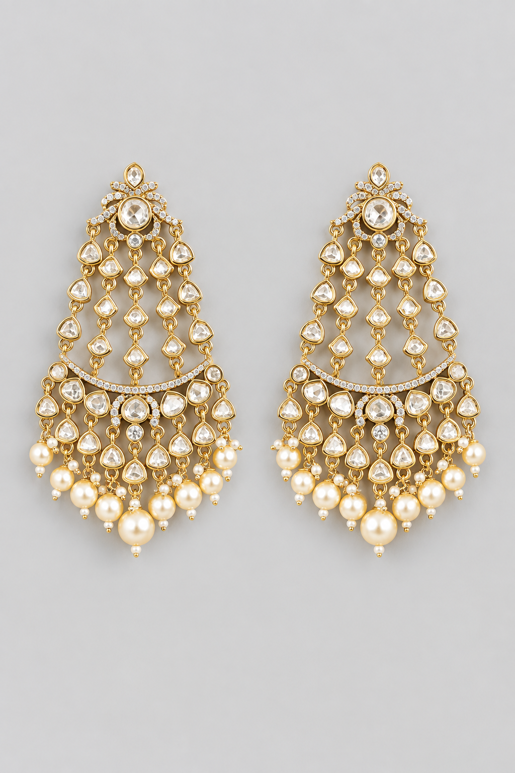 Aarini Two Tone Finsh Polki Earrings