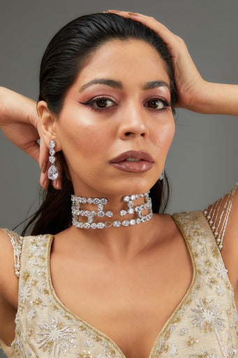 Nisha Diamond Choker Necklace set