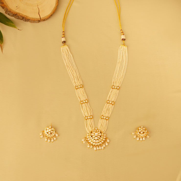 Hardley Gold Long Kundan Set zevarbygeeta