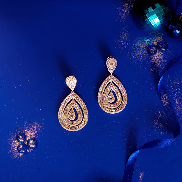 Esha Hoop Diamond Earrings zevarbygeeta