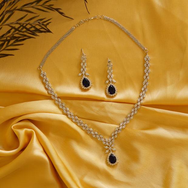 Dayita Sapphire Necklace set zevarbygeeta