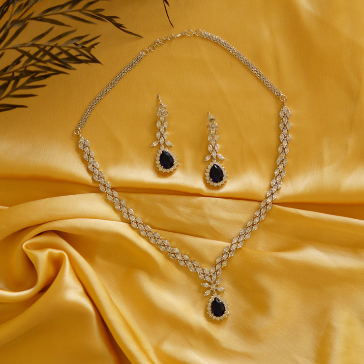 Dayita Sapphire Necklace set zevarbygeeta