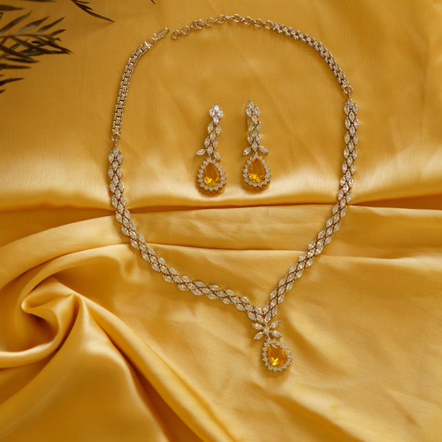 Drishti topaz Necklace set zevarbygeeta