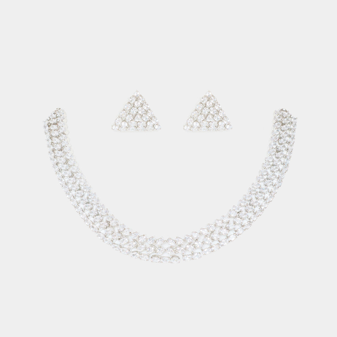 Minaxi Diamond Necklace Set