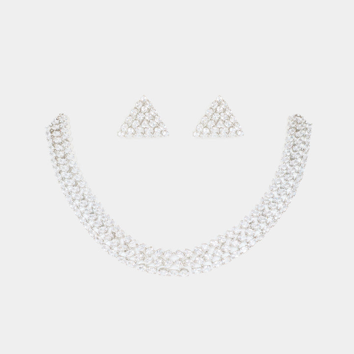 Minaxi Diamond Necklace Set