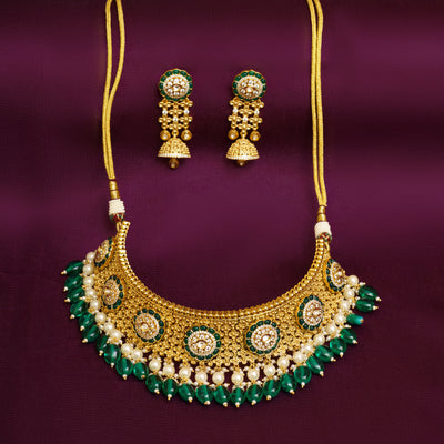 Himali Emerald Choker Set zevarbygeeta