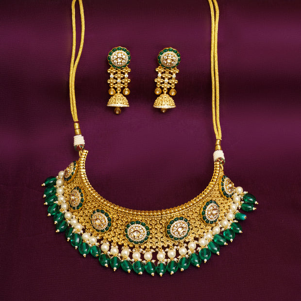 Himali Emerald Choker Set zevarbygeeta