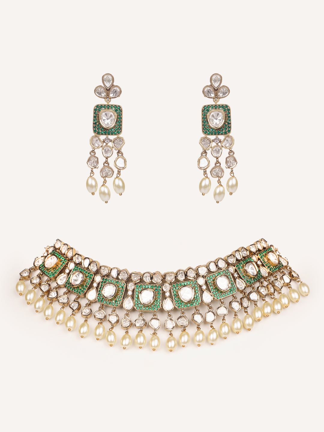 Arunika Green Polki Choker