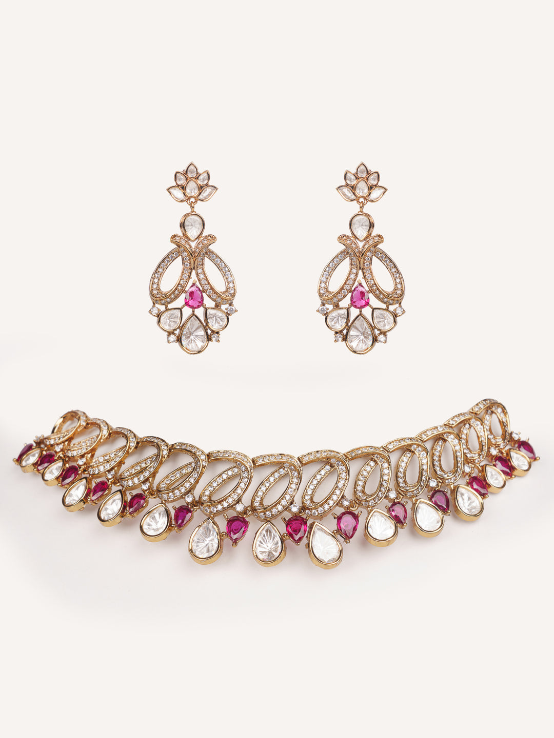 Yashna Red Polki Choker
