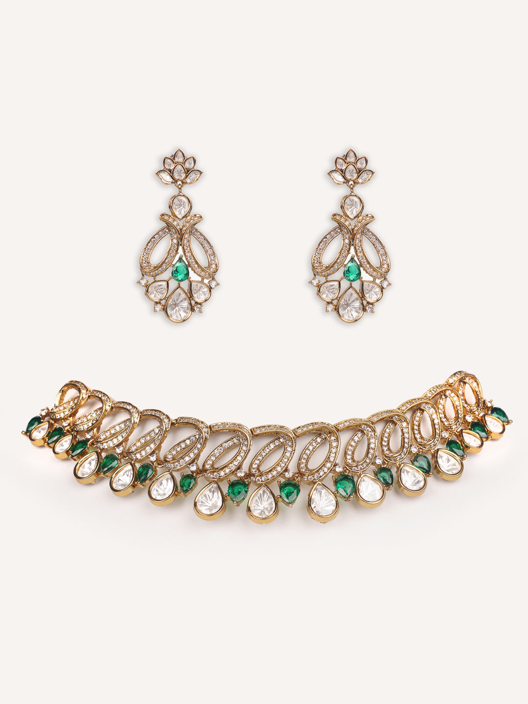 Yashna Green Polki Choker