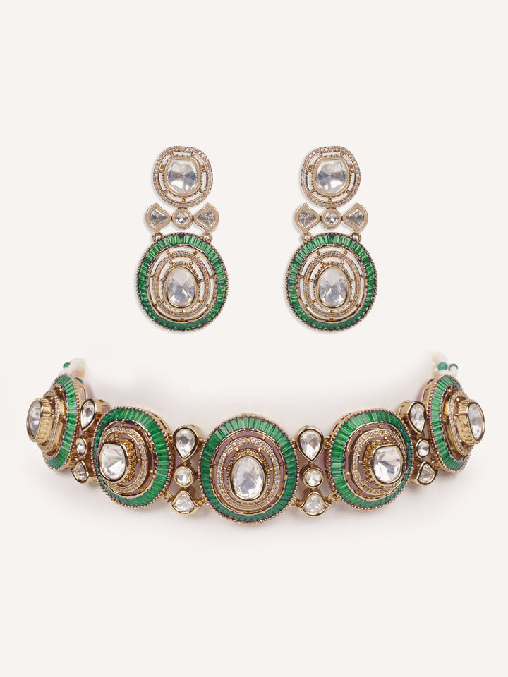 Tarisha Green Polki Choker